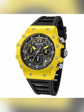 Invicta “Racing Lady” Yellow and Black Chronograph Watch (Rare! NWT in box)